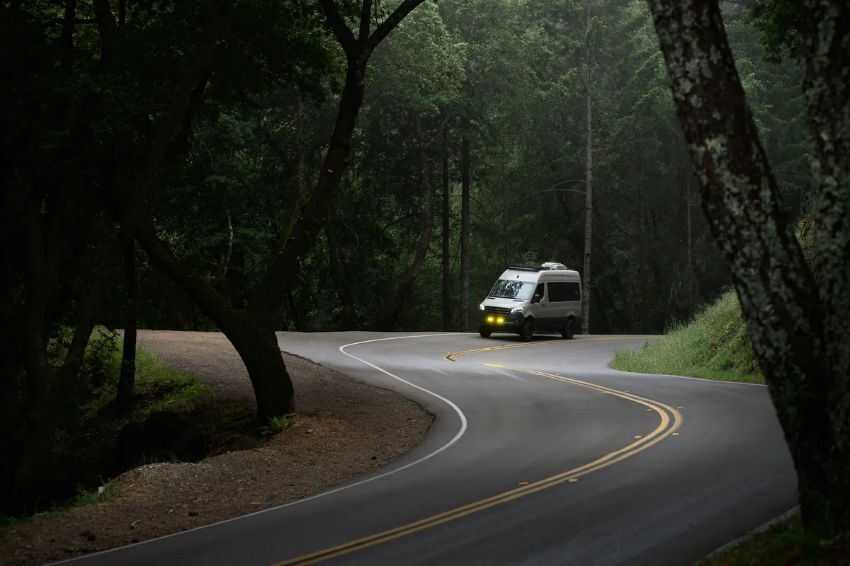 Mill_Valley_OutsideVan_MercedesBenz_Sprinter_PacificCoastHighway