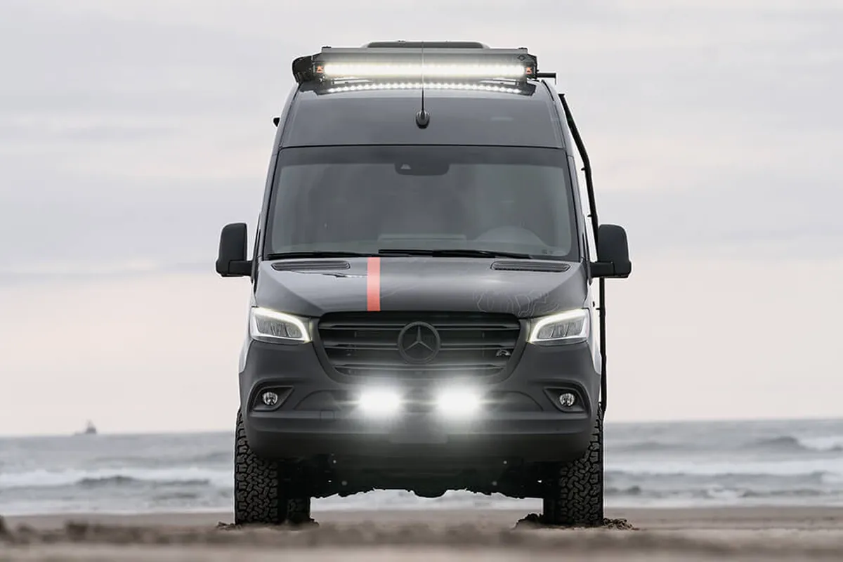 OutsideVan_Approach_Exterior_FrontLights
